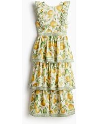 H&M - Kleid mit Volants - Lyst