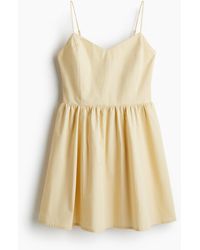 H&M - Robe en coton avec jupe évasée - Lyst