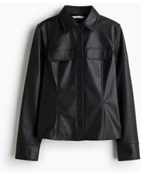 H&M - Overhemdblouse Met Coating - Lyst