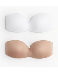 H&M - Set Van 2 Padded Bandeau-bh's Van Microvezel - Lyst
