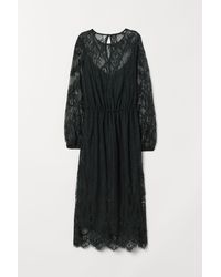 H&M Kanten Midi-jurk - Groen