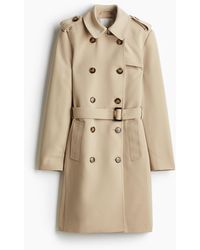 H&M - Double-breasted Trenchcoat - Lyst