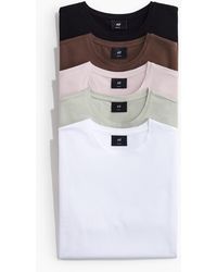 H&M - Set Van 5 T-shirts - Lyst