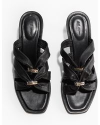 H&M - Ledersandaletten mit Absatz - Lyst