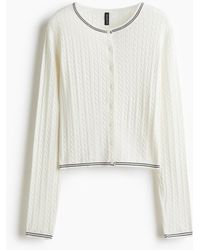 H&M - Gilet En Maille Torsadée - Lyst