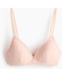 H&M - Wattierter Soft-BH mit Pointellemuster - Lyst