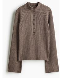 H&M - Gerippter Pullover mit Turtleneck - Lyst