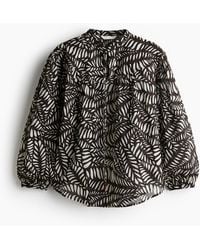 H&M - Oversized Baumwollbluse - Lyst