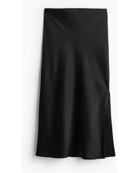 H&M - Jupe aus Crêpe-Satin - Lyst