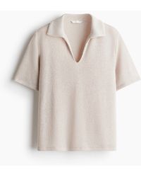 H&M - Top en maille avec col - Lyst
