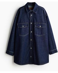 H&M - Oversized Jeansbluse - Lyst