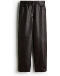 H&M - Barrel-leg Broek Met Coating - Lyst