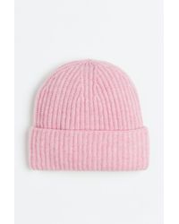 H&M Rib-knit Cashmere Hat in White | Lyst Canada