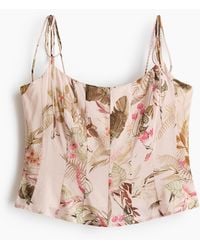 H&M - Top aus Viskosegemisch mit Bindeträgern - Lyst