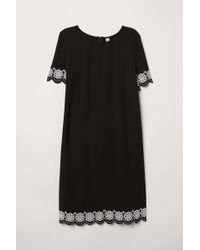 H&M Short-sleeved Dress - Black