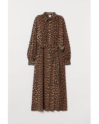 H&M Overhemdjurk Met Strikceintuur - Naturel