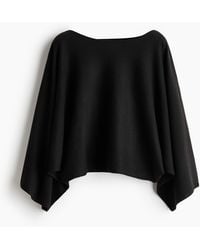 H&M - Gebreide Capetop - Lyst