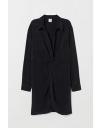 H&M Tunika mit V-Ausschnitt - Schwarz