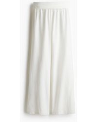 H&M - Pantalon en lin mélangé avec ceinture repliée - Lyst