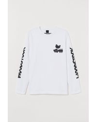 adidas Synthetik Langarmshirt mit Kontraststreifen in Weiß adidas Synthetik Langarmshirt mit Kontraststreifen in Weiß