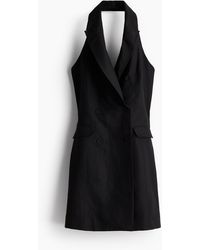 H&M - Robe Blazer Dos Nu En Lin Mélangé - Lyst
