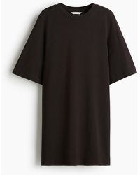 H&M - T-Shirt-Kleid aus Baumwolle - Lyst