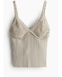 H&M - Top à bretelles fines en maille façon crochet - Lyst