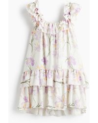 H&M - Kleid mit Volants - Lyst