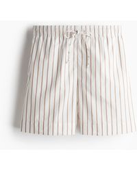 H&M - Baumwollshorts mit Kordelzug - Lyst
