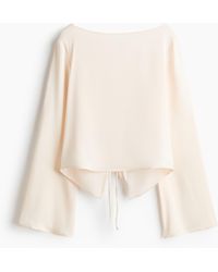 H&M - Bluse mit Bindebändern am Rücken - Lyst