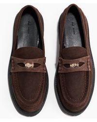 H&M - Chunky Loafer aus Velours-Spaltleder - Lyst