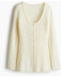 H&M - Cardigan aus Mohairmix mit Pailletten - Lyst