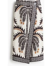 H&M - Overslagrok Met Print - Lyst