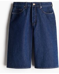 H&M - Hohe knielange Denimshorts - Lyst
