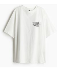 H&M - Oversized T-shirt Met Print - Lyst