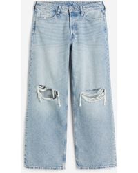 H&M - Curvy Fit Baggy Low Jeans - Lyst