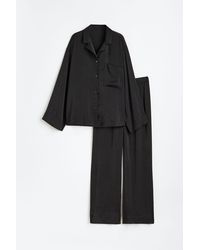 H&M Satijnen Pyjama - Zwart
