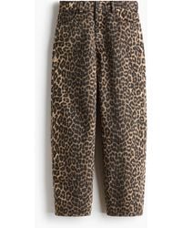 H&M - Barrel High Waist Ankle Jeans - Lyst
