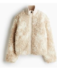 H&M - Jacke aus Teddyfleece - Lyst