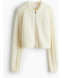 H&M - Gilet En Mohair Mélangé Avec Fermeture À Glissière - Lyst