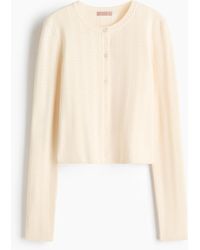 H&M - Cardigan in Pointellestrick aus Viskosemix - Lyst