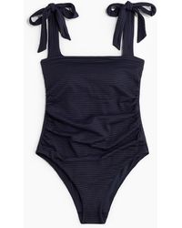 H&M - Badeanzug mit Bindeträgern und wattierten Cups - Lyst