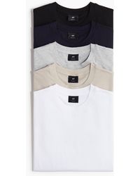 H&M - 5er-Pack T-Shirts in Regular Fit - Lyst