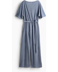 H&M - Jumpsuit Van Structuurtricot - Lyst