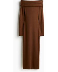 H&M - Off-Shoulder-Kleid - Lyst