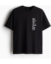 H&M - Bedrucktes T-Shirt in Loose Fit - Lyst