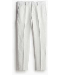 H&M - Pantalon de costume Slim Fit en lin - Lyst