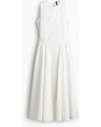H&M - Robe en popeline de coton avec dos ouvert - Lyst