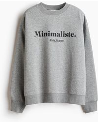 H&M - Sweat avec texte - Lyst