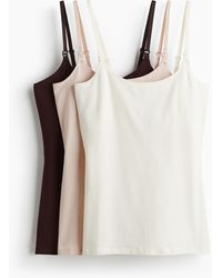 H&M - MAMA Lot de 3 tops d'allaitement à bretelles fines - Lyst